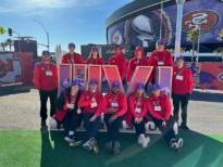 Shenandoah students at Super Bowl LVIII in Las Vegas in 2024.